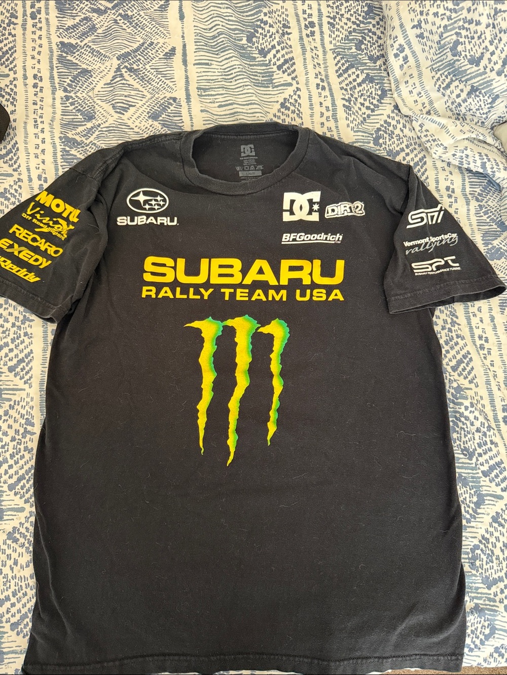 Rally Team USA Black Monster Logo Men's T-Shirt